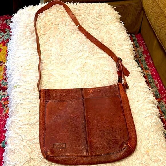 Duluth Trading Co Brown Leather Crossbody Bag - Picture 1 of 16